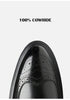 Platform High Heel Casual Men Brogue Genuine Leather Oxford Dress Shoes